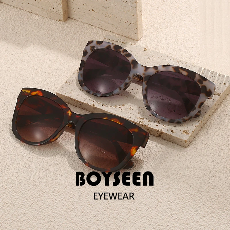 BOYSEENCat's Eye Multi focus Presbyopia Sunglasses for Women, Trendy Gradual Reading Glasses, Daily DressingUV400
