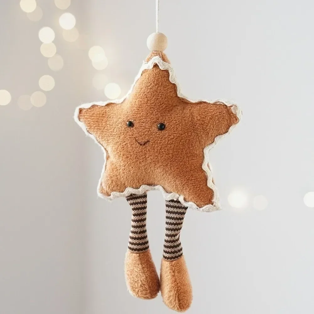Cute Plush Cloth Christmas Suspending Decor Fresh Christmas Hanging Rope Assorted Form Tree Adornment Form Cotton Window Drop
