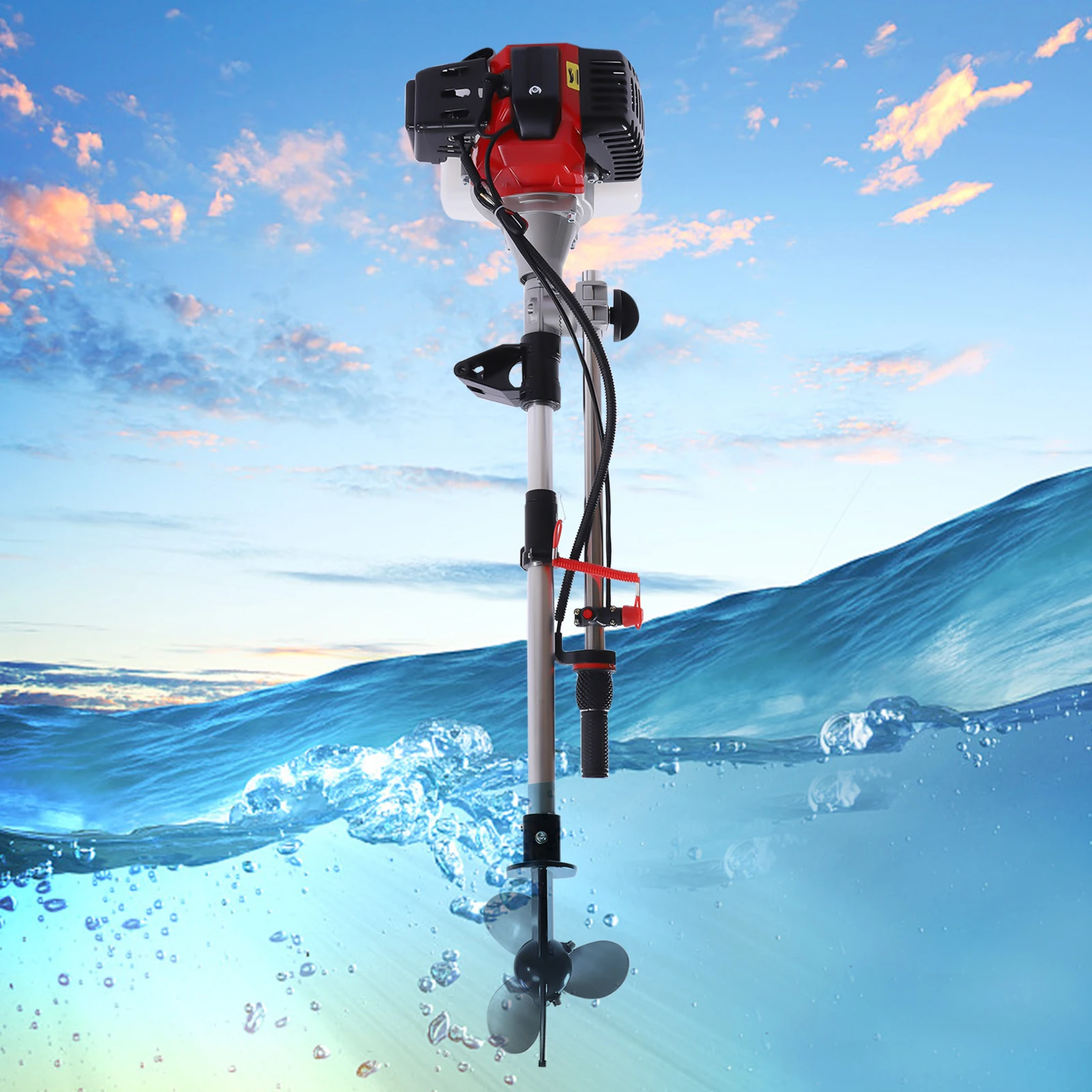 2 Stroke 2.3 HP outboard engine motor Height adjustable 120 rotation angle Half Water-cooling and Half Air-cooling System