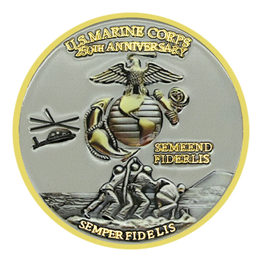 U.S. Army & Marine Corps 250th Anniversary Commemorative Challenge Coins Military Collectible Medals Gifts - Image 5