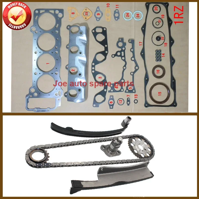 1RZ 1RZE Engine Full gasket set Timing Chain Tensioner Kit  for Toyota HIACE III wagon /HILUX II pickup/HILUX platform 2.0