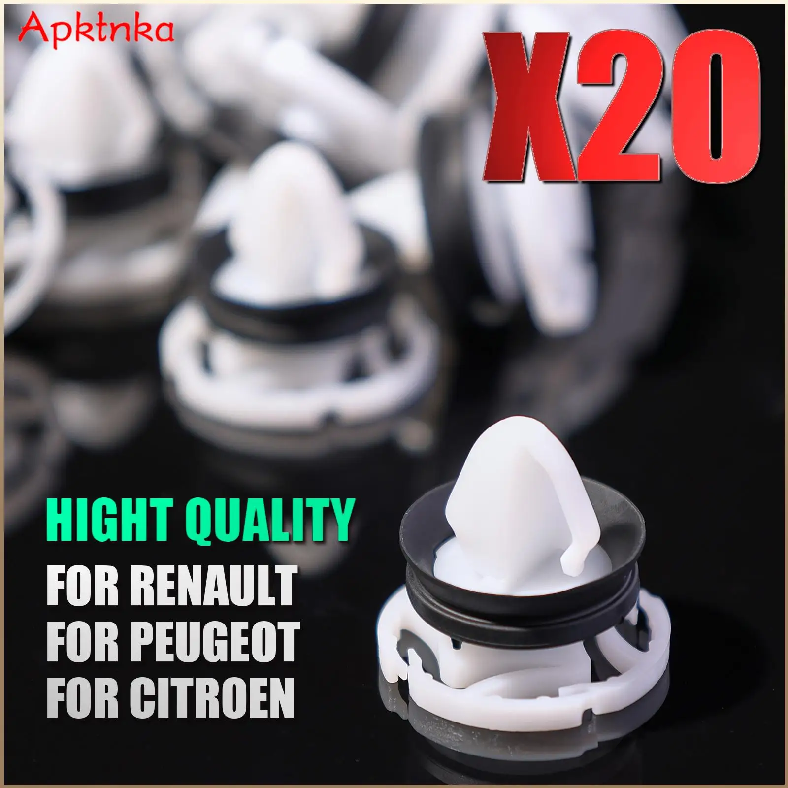 APKTNKA For Renault Peugeot Citroen Car Door Interior Panel Card Trim Clips Padding Mounting Fastener Retainers Clips OE# 9345ZN