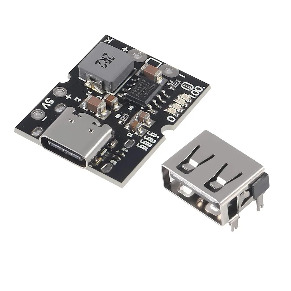 5V 2A 5V 3.1A Power Supply Module Type-C Connector Adjustable Output Boost Converter Overcharge Protection USB Charging Board