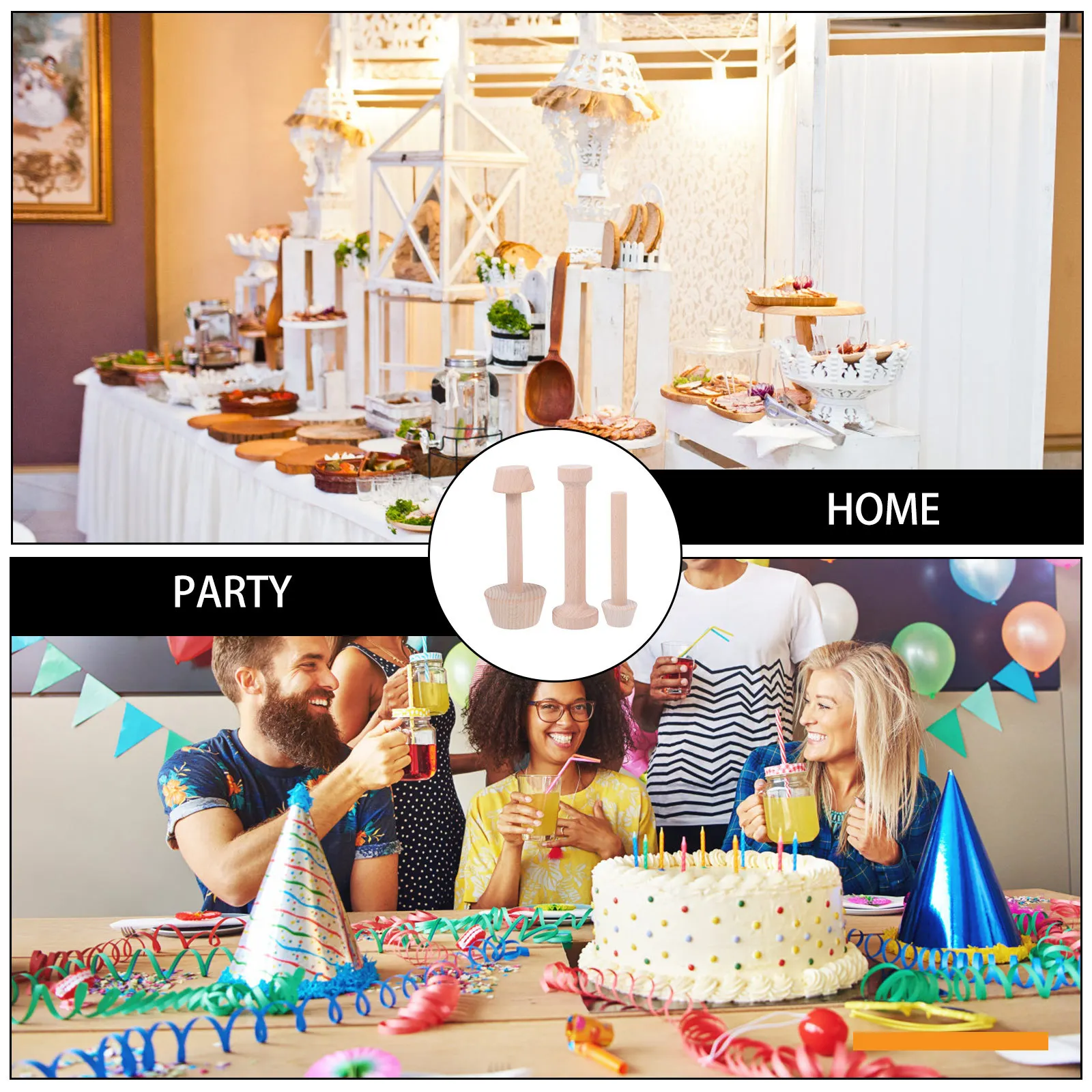 

3pcs Egg Tart Molds Wooden Mini Tartlet Baking Mold Double-Side Non-Stick Diy Kitchen Gadget For Pastry Pie Dessert Making