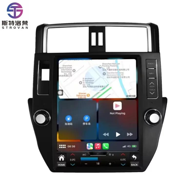 STLF CLRAK For Land Cruiser Prado 2009-2015 12.1Inch OLED 4K Large-Screen Android Navigator GPS for Reversing Image MP3 Radio