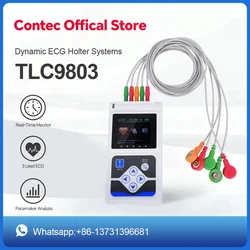 CONTEC TLC9803 3 Channels Recordable Machine Dynamic ECG Holter System monitoring tester Monitor health care