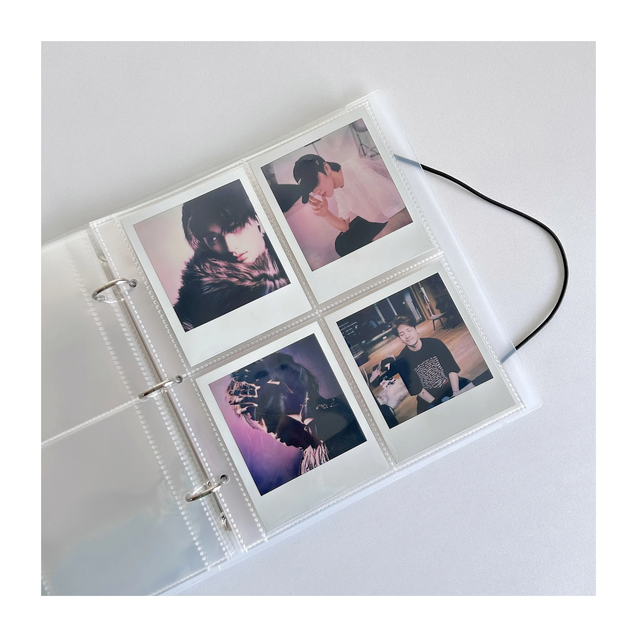 MINKYS Simple Series D Ring Kpop Photocards Binder With 30pcs Sleeves Idol Photos Collection Book Album Small Card Storage Book
