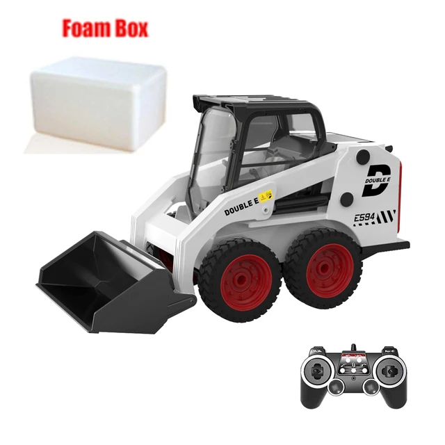 Dubbele E E594 1:14 Afstandsbediening Slip Loader Speelgoedauto RC Truck Bouwvoertuig Kniklader Graafmachines Speelgoed voor Jongens Cadeaus