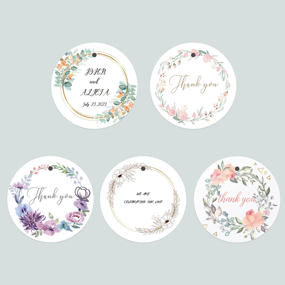 Personalized Wedding Classic Round Tags Custom Name Text Wedding Favorite Tags Custom Thank You Gift Tags