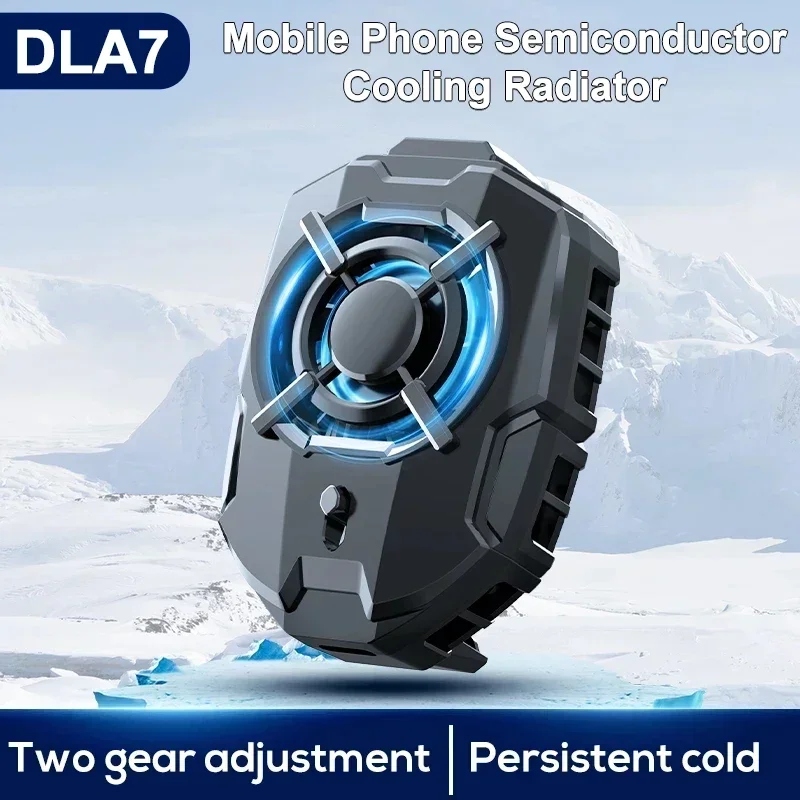 MEMO DLA7 Mobile Phone Semiconductor Cooling Fan Radiator Back Clip Game Cooler for IOS Android PUBG 3700 RPM Cool Heat Sink