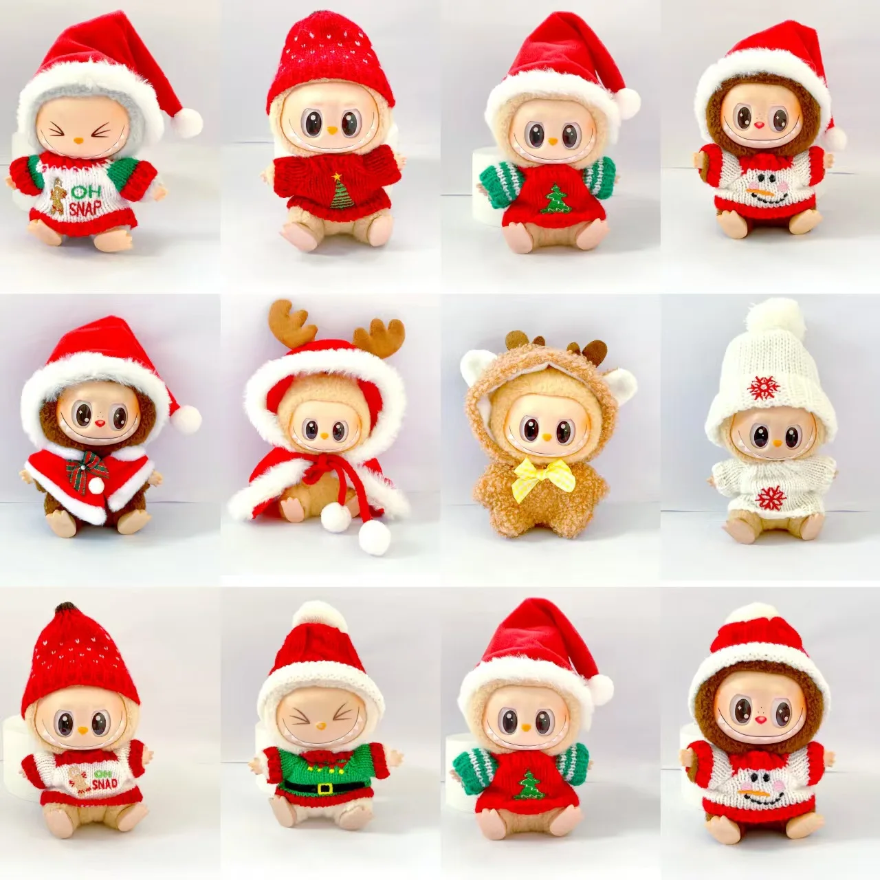 

Doll Clothes Sets For 17cm V1/v2/v3 Labubu Gen Figure 2025 Christmas Cape Halloween Party Outfit Festival WearFashion
