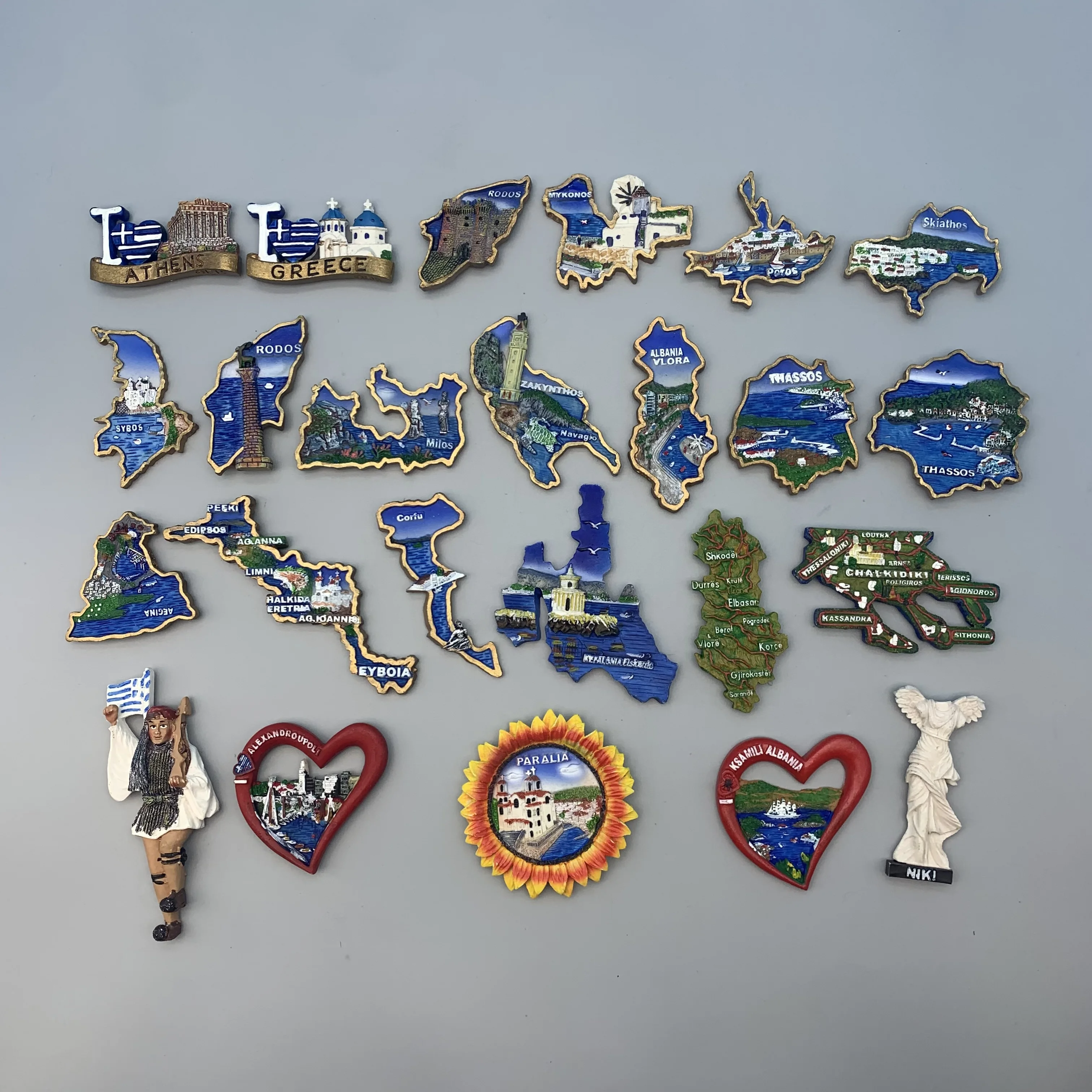 Europa grecia spiumini di fiume ecc. Souvenir turistici frigorifero adesivi magnetici collezione di viaggi regalo