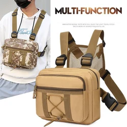 High Quality Oxford Tactical Vest Backpack Multifunction Hip Hop Streetwear Chest Rig Bag Multiple Pocket Sport Unisex Chest Bag