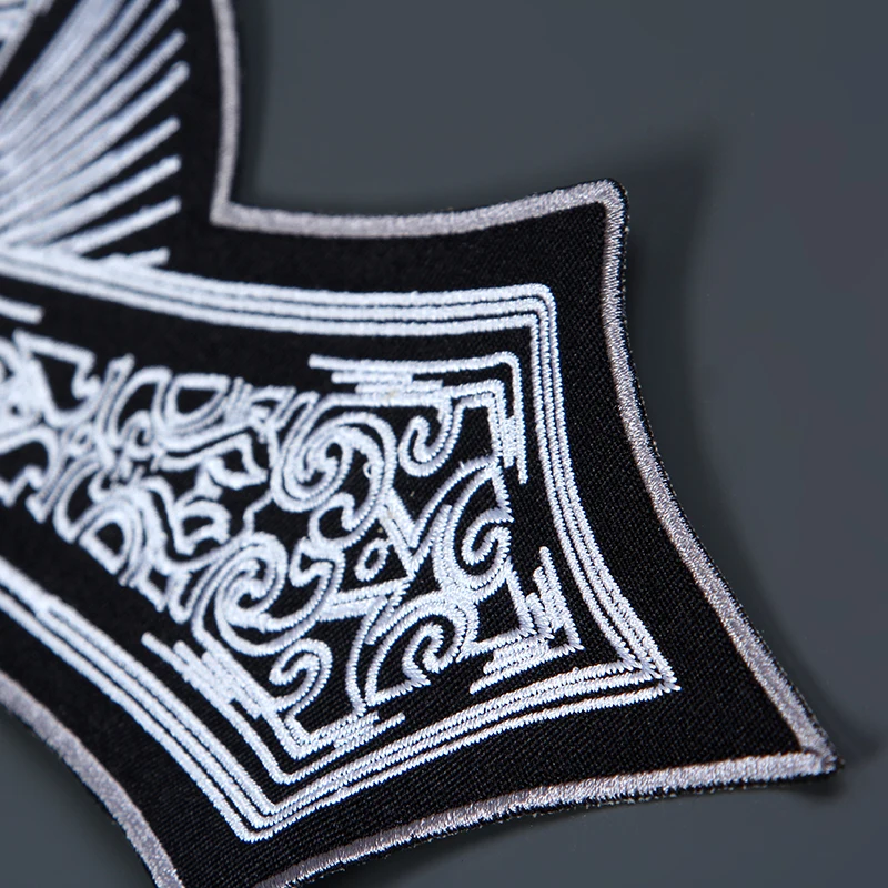 Wings  Large Embroidery Patches Sew on For Jacket Motorcycle Biker Clothes Decoration Applique 32cm*32cm DIY Accessories