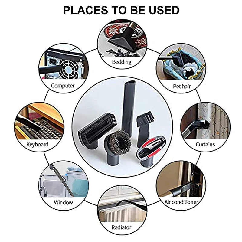 Набор инструментов для пылесоса, комплект из 7 щеток для замены универсальных аксессуаров для пылесоса, аксессуары для пылесоса
