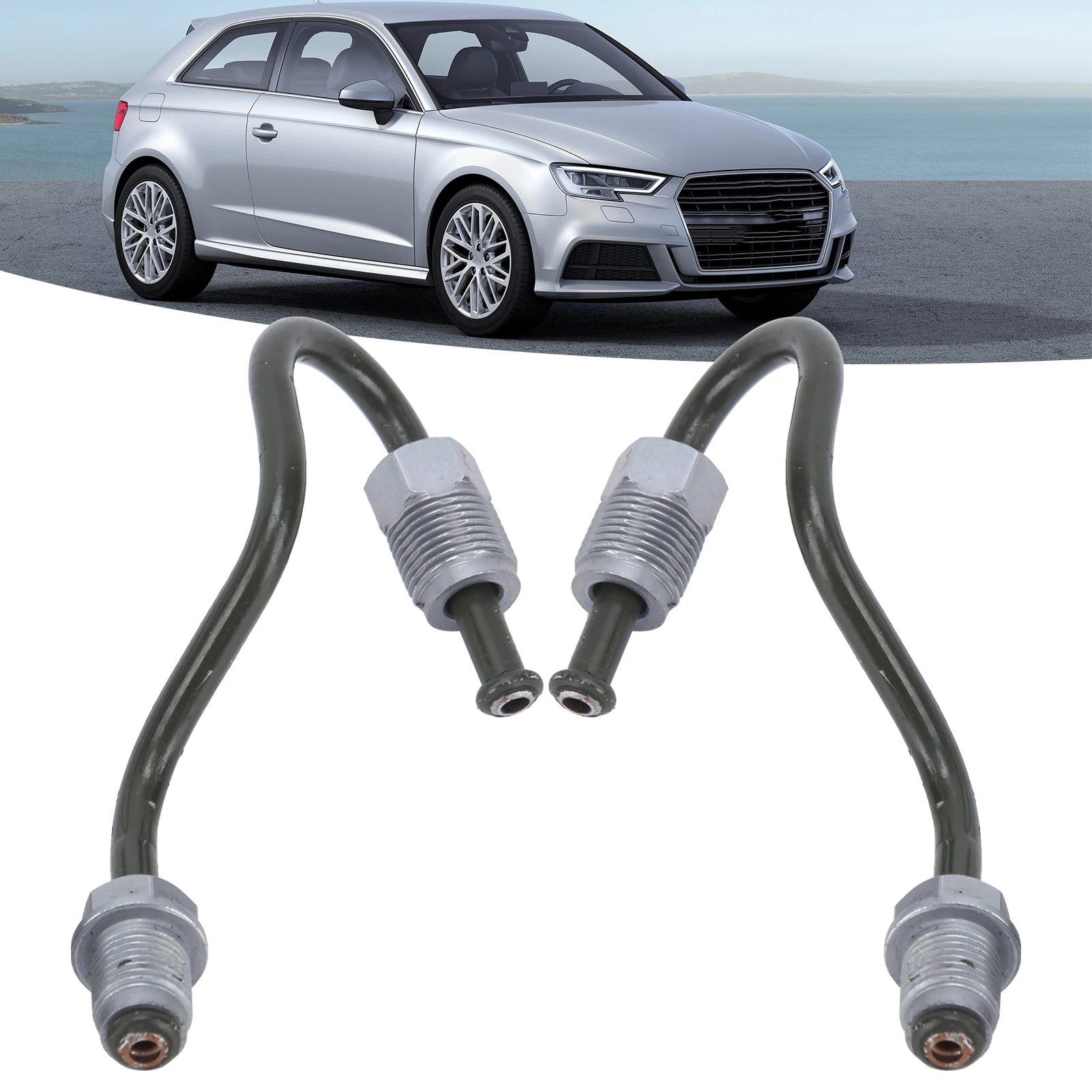 

2PCS Rear Brake Line Brake Hose Left and Right 1K0611763E 1K0611763F Replacement for A3 Convertible