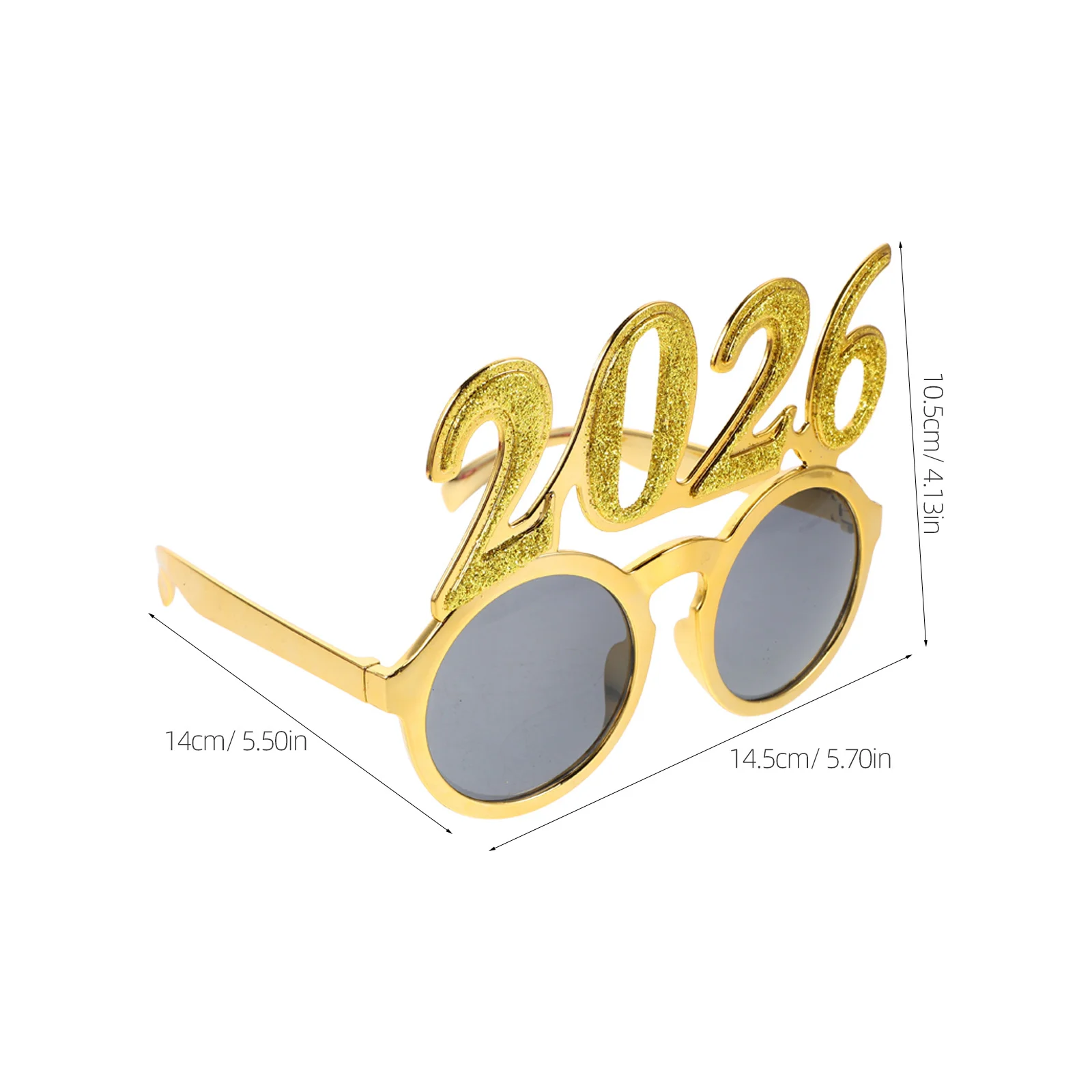 4 قطع 2026 إطارات نظارات السنة الجديدة عدد الحفلات بريق النظارات النظارات سنوات