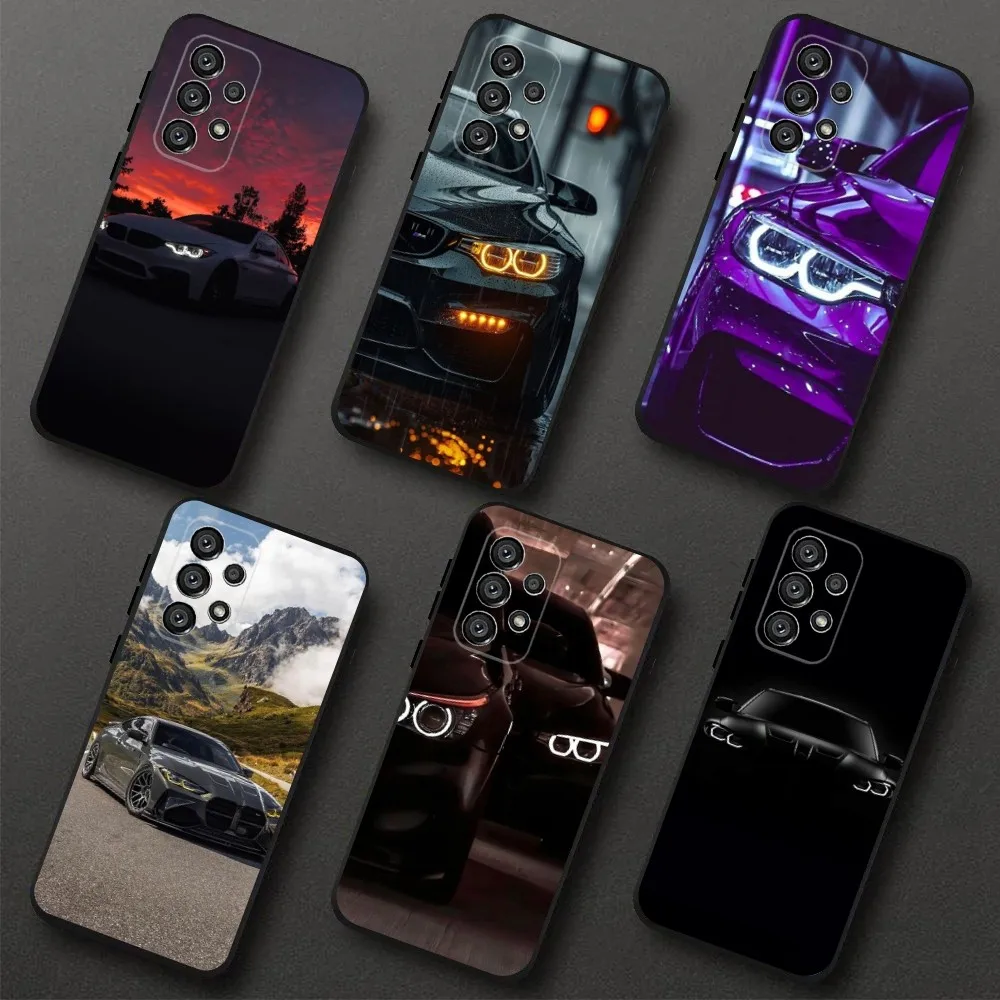 Blue Car for B- Bmwes-S Phone Case For Samsung Galaxy A20,A21s,A22,A31,A32,A52,A53,A72,73,A80,A91 Soft Black Cover