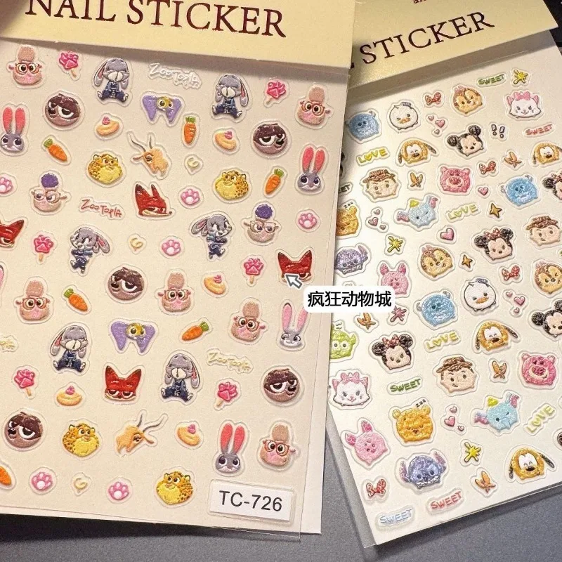 アニメ漫画ディズニーリロ & スティッチかわいい 3D レリーフステッカー水カップ携帯電話ケース装飾ステッカーおもちゃギフト