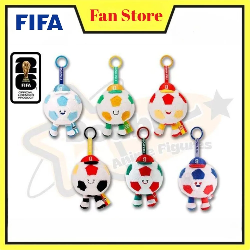 Genuine FIFA 2026 World Cup Mascot Plush Doll Pendant Keychain Maple Zayu Clutch Football Fans Bag Charm Gift