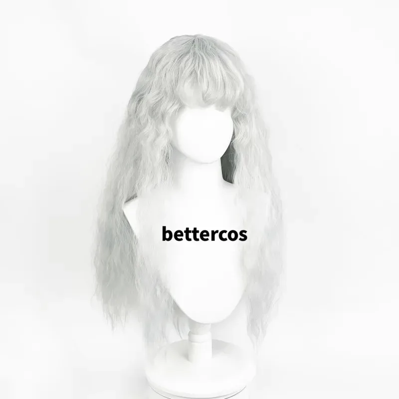 คอสเพลย์กริฟฟิต -วิกผมยาว 70 ซม. หยิกหยักสีเทาอ่อน เหมาะสำหรับงานปาร์ตี้ฮาโลวีนและคริสต์มาส