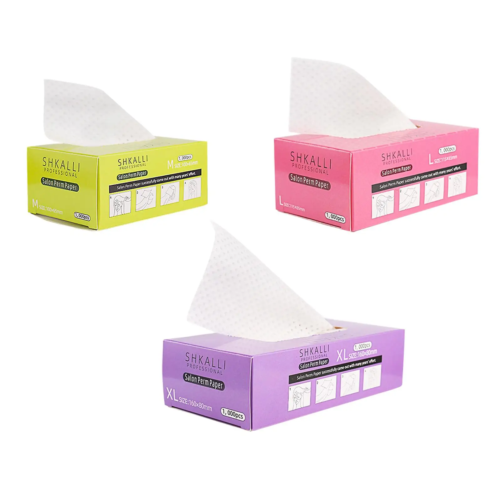 

1000Pcs Hair Perm Papers Thin Mesh Versatile Use Wraps Breathable for