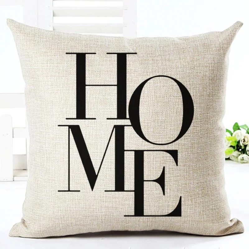 Cozy couch cushion cover Home Decorative pillows Simple Word LOVE Style Printed seat back cushions square 45x45cm pillowcases