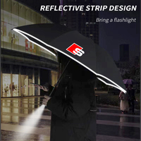 Car Led Light Automatic Folding Windproof Sunshade Umbrella For Audi Sport S Line A3 A4 A5 A6 A7 A8 Q3 Q5 Q7 Q8 TT S3 S4 S5 RS3