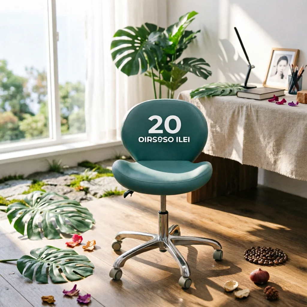 Upholstered Swivel Chair Stitched Edges Swivel Desk Chair Seating Cushioned Office Furniture Modern