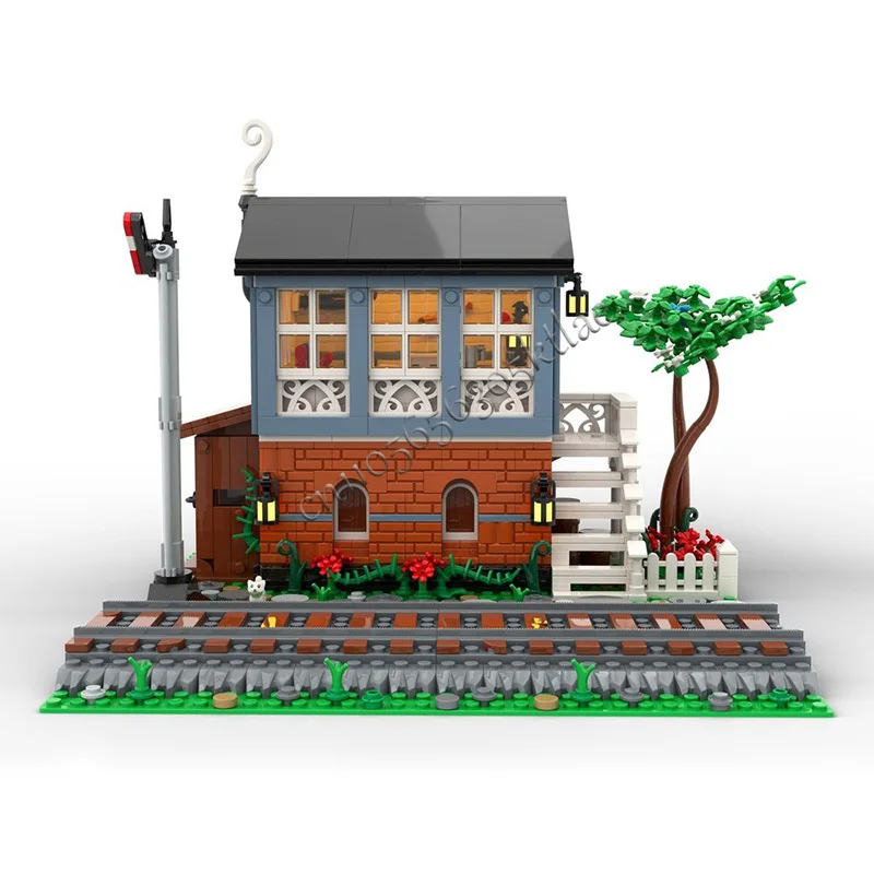 1147 PCS Construction Signal Box MOC Customize Modular Building Block Design Creative Design Educational DIY Christmas Toy Gift