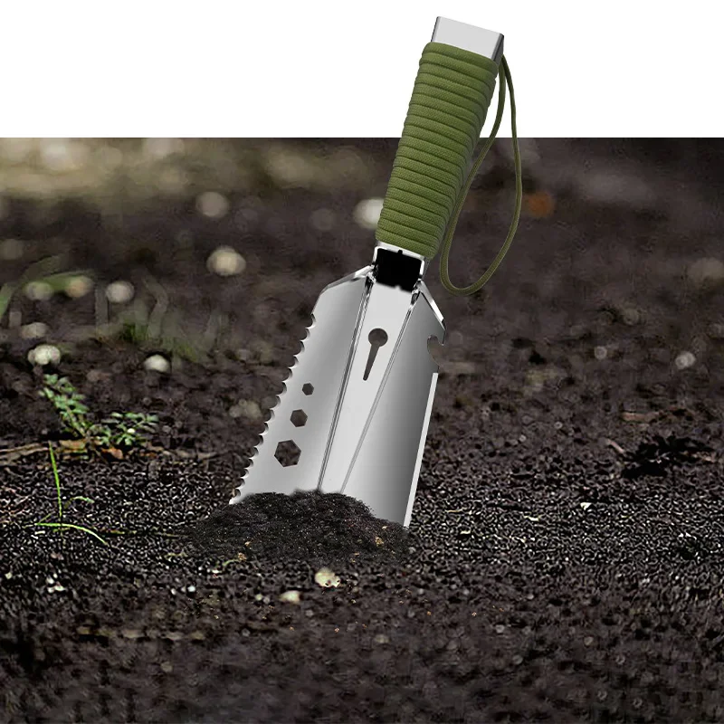 Multifunctional Garden Mini Portable Gardening Digging Wild Vegetables Tools Saw Nailing Engineer Shovel