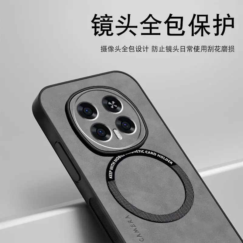 حافظة لهاتف Honor Magic 8 7 Pro على طراز الأعمال مغناطيسية فاخرة من جلد الضأن صديقة للبشرة ومضادة للسقوط لهاتف Honor Magic 8 7 Lite