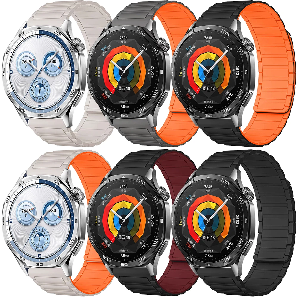Bracelet magnétique en Silicone souple, 22mm, pour Huawei Watch 4/3 Pro GT4/3Pro 46mm, pour Amazfit Balance GTR 4/3/2 47mm
