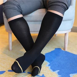 Sexy Mens Elastic Tube Socks Thin Socks Business Formal Striped Breathable Comfortable Summer Dress Socks Transparent Stockings