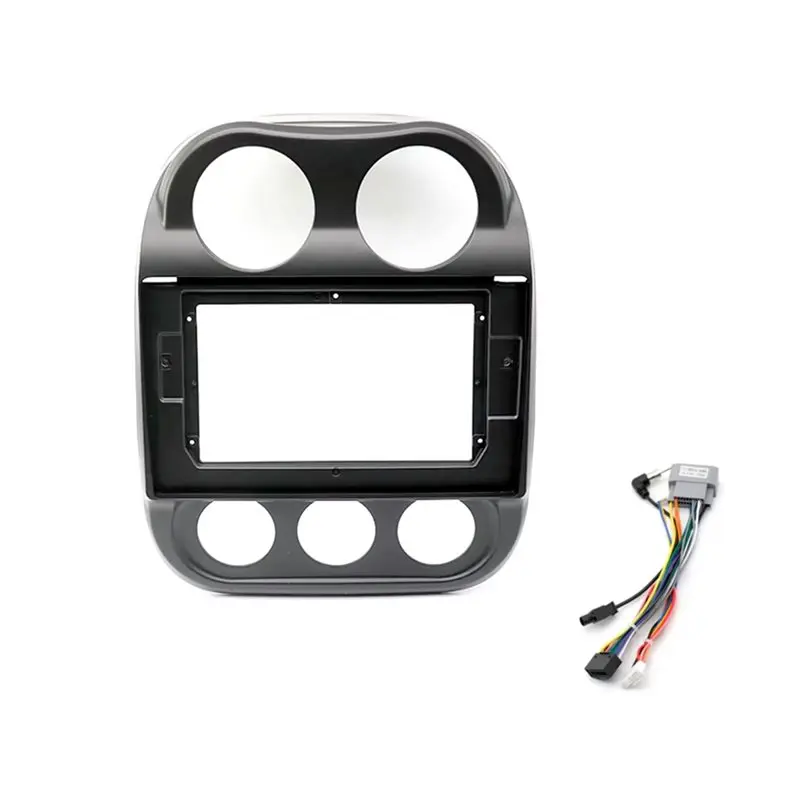 

Car Radio Frame Fascia 2 Din 10.1Inch For Jeep Compass Grand Cherokee 2010-2016 Dash Installation Facia Bezel Adapter Plate