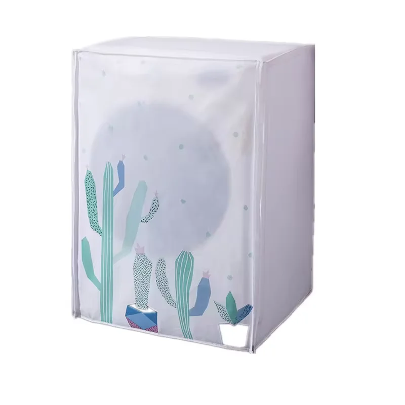 PEVA Washing Machine Cover Cute Print Pattern Automatic Washing Machine Cover Universal Waterproof Washing Machine Protect Cover