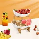 Detachable Fruit Basket Rack Ceramic Bread Vegetable Bowl Stand Fruit Holder