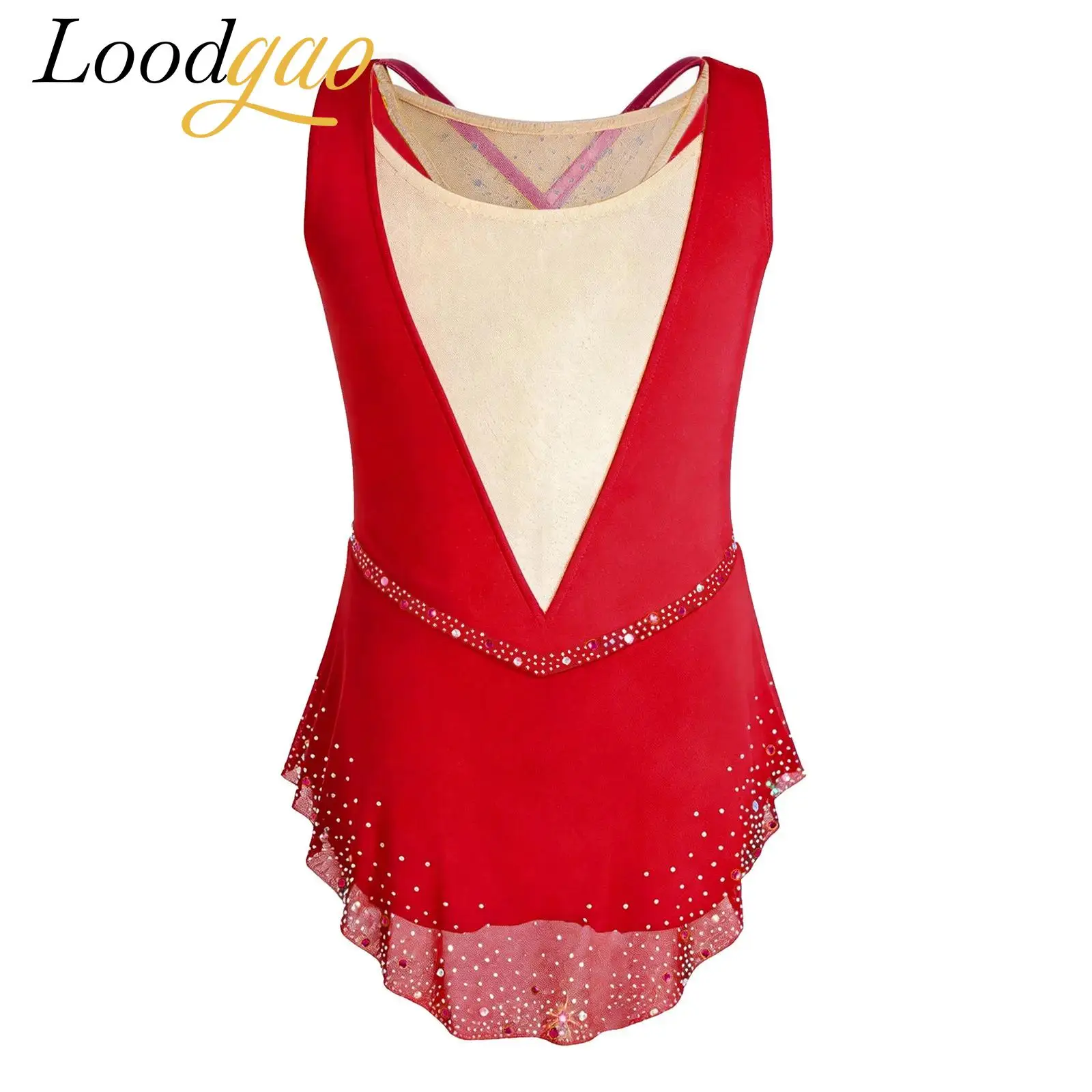 

Kids Girls Ballet Dress Performance Teens Roller Figure Skating Costume Ballerina Dance Dress Dancewear Tutu Gymnastics Leotard