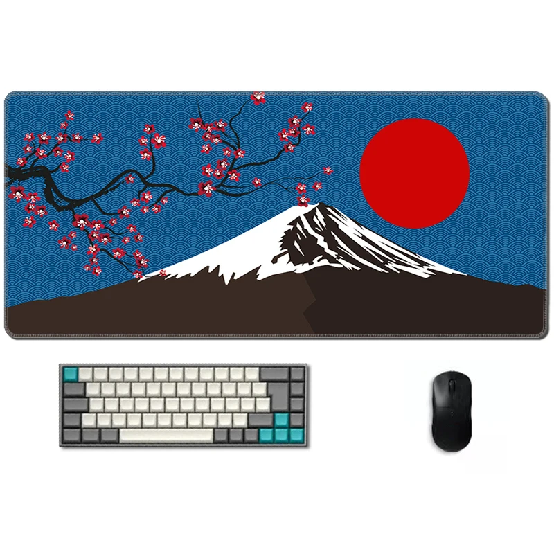 

Sakura Pattern Xxl Mouse Pad Large Gamer Mousepad Computer Desks Mechanical Keyboard Mat Pc Mat Office Accessories Blue Deskmat