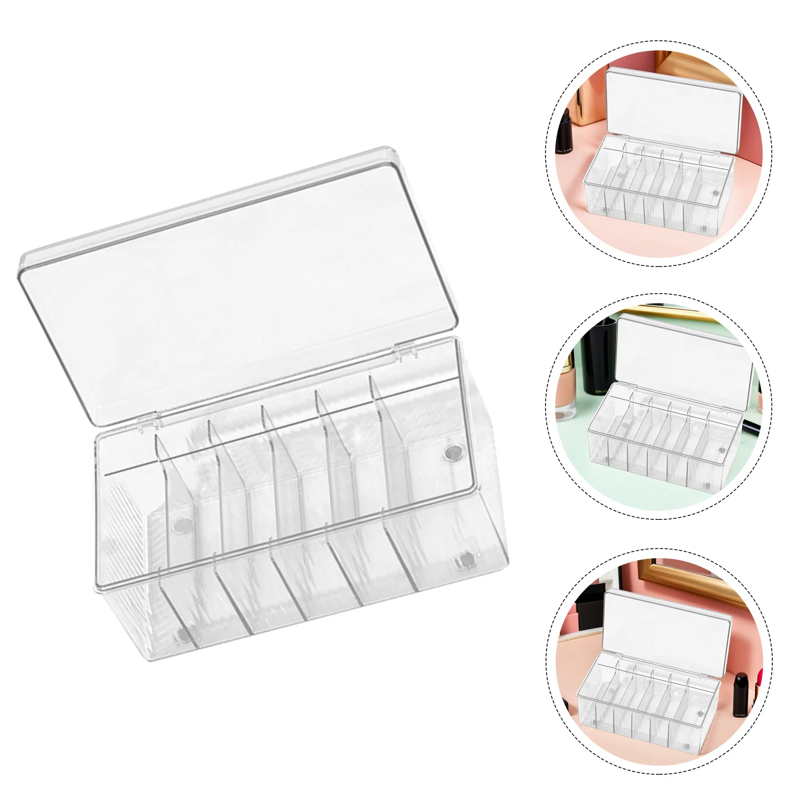 Porta strumenti per estensione ciglia finte Scatola portaoggetti per ciglia in acrilico Organizzatore per strumenti per trucco di grande capacità Portaoggetti da viaggio