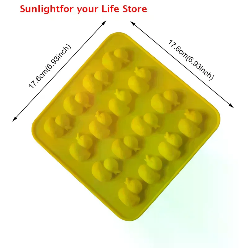 1pc Cute Duck Silicone Mold DIY Chocolate Ice Biscuit Candy Moulds Birthday Gifts Baby Room Decor