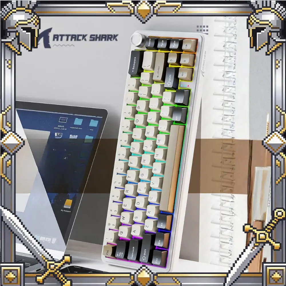 tastiera-meccanica-attack-shark-x66-tri-mode-wireless-con-manopola-retroilluminazione-rgb-tasti-pbt-stampati-lateralmente-tastiera-da-gaming