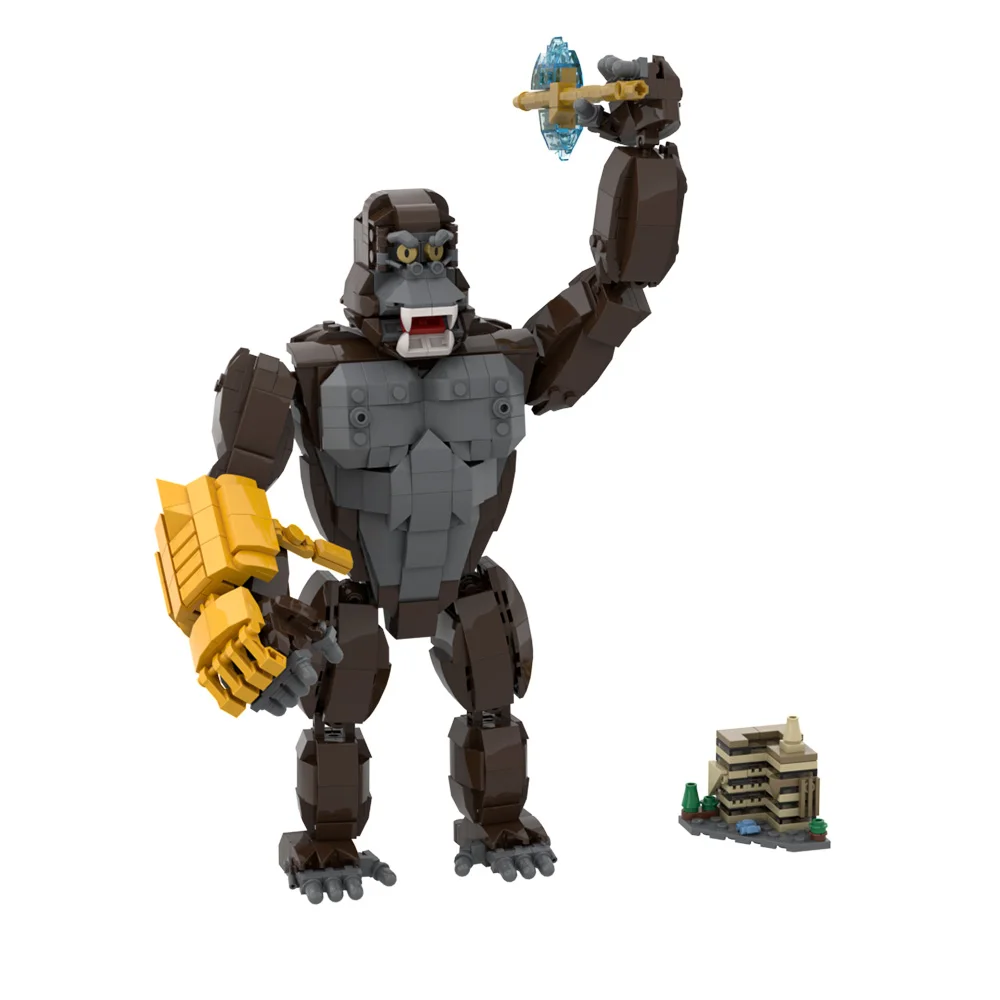 MOC Black Animals Gorillaeds Building Blocks Movie Model fightingS Gorillaedss Monsters Bricks Assembly Toys kids Birthday Gift