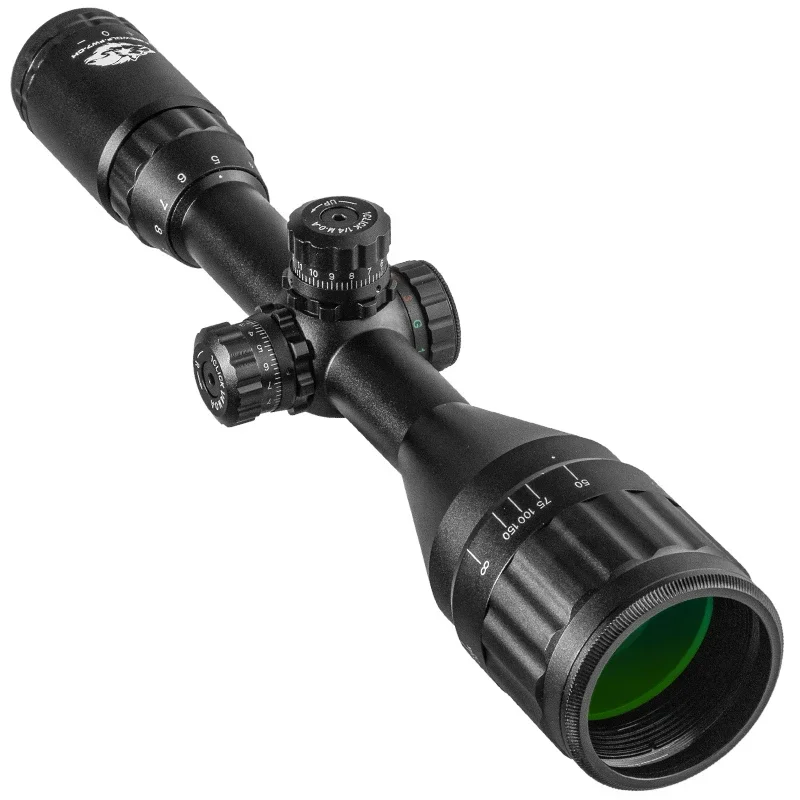 High-quality FIRE WOLF 3-9X50 green, blue, and red dot illuminated crosshair outdoor optical telescope view 3