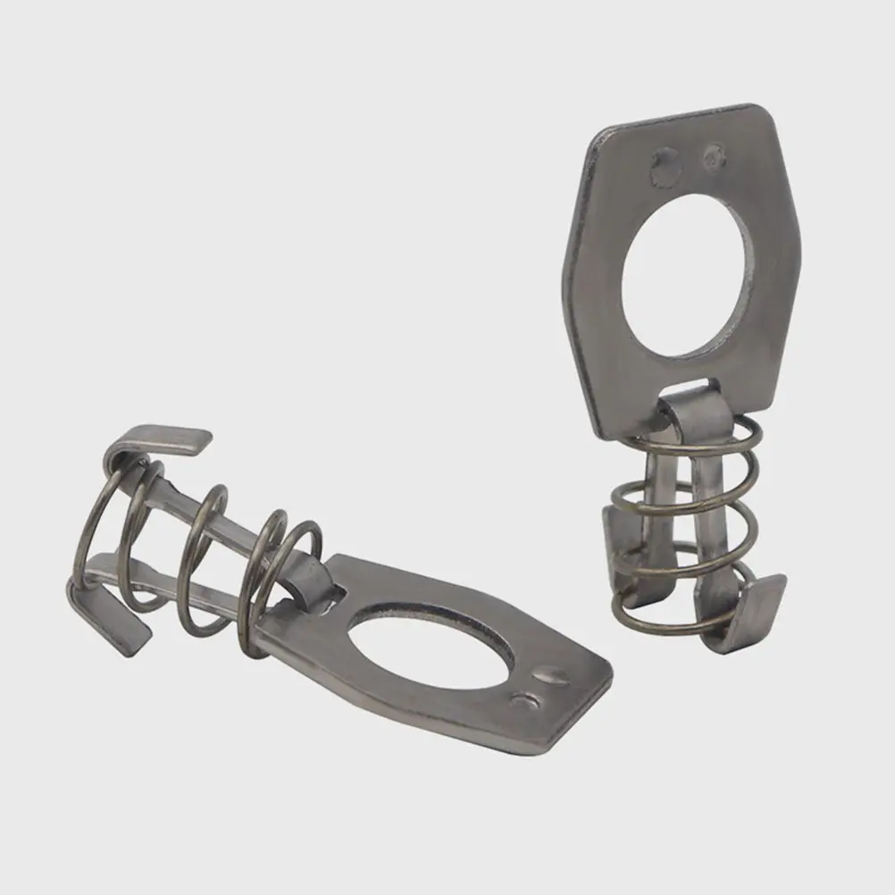 

2 шт. Замок-защелка для двери водонагревателя RV, нержавеющая сталь, серебристый цвет, для прицепов, подходит для различных моделей, простая установка