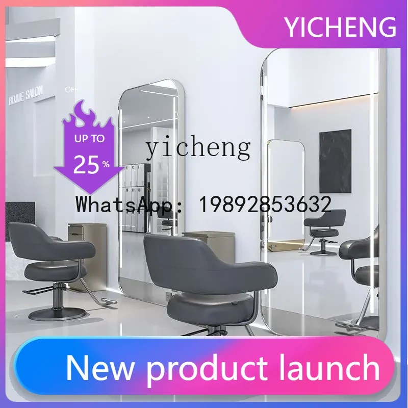 

H3 hairdresser mirror table single and double-sided floor mirror barber shop hairdresser mirror hair salon special floor