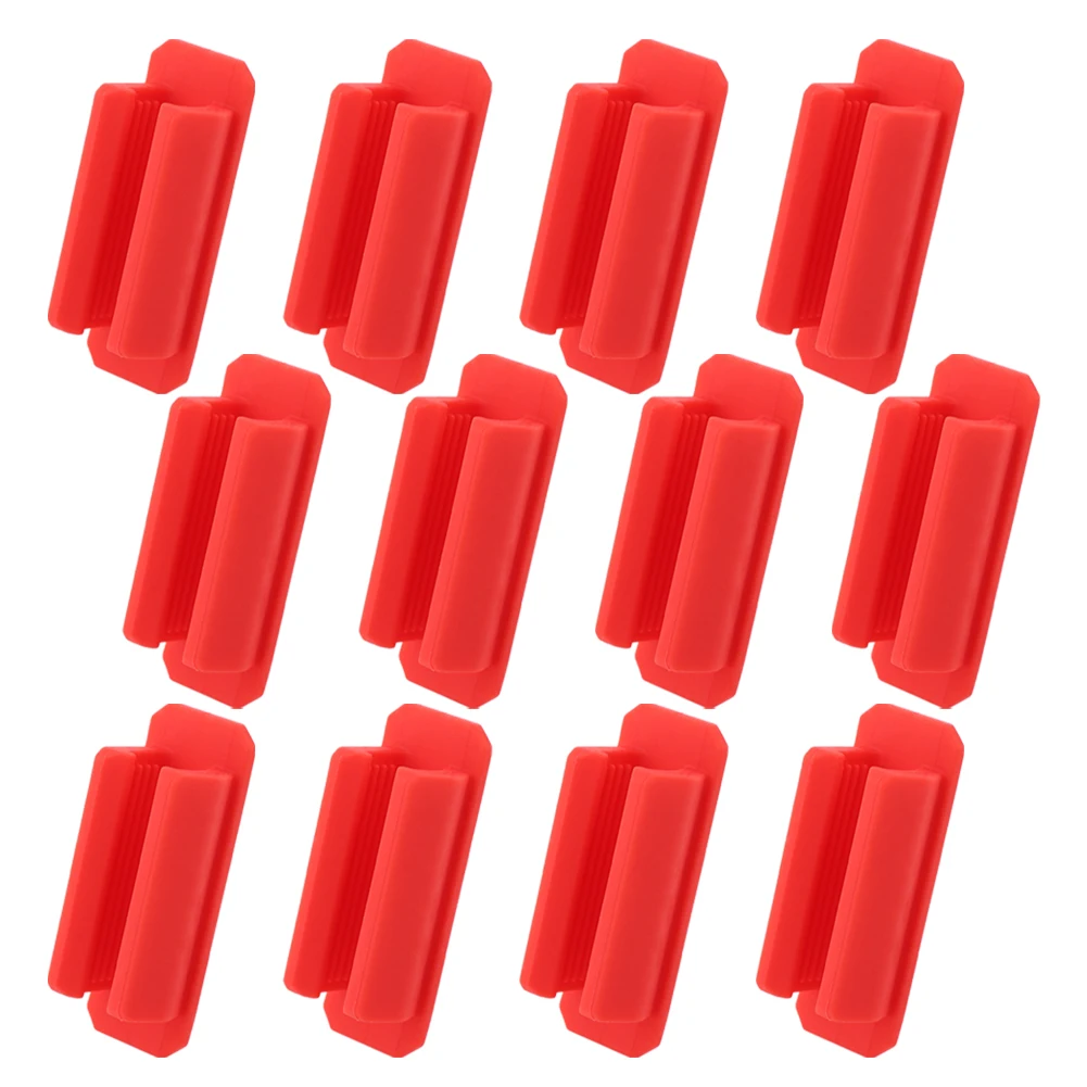 12pcs Pencil Gifts Tidy Red Marker Adhesive Tape Pen Holder Storage Tool Silicone Sleeve Teacher Students School Accessories