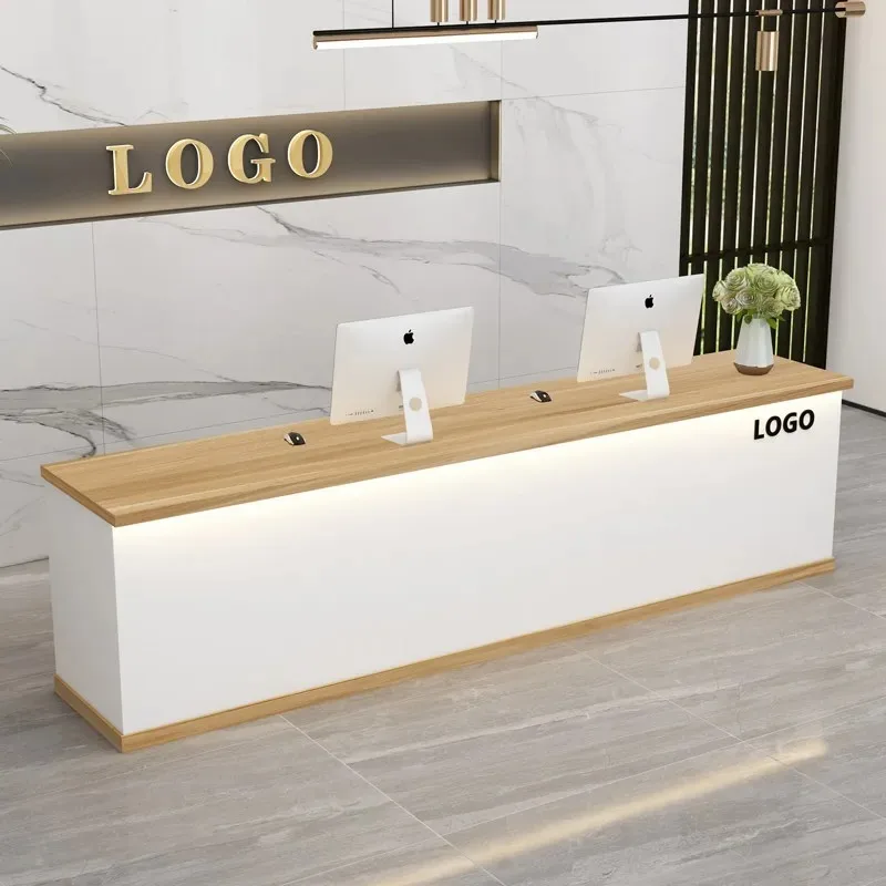 Black White Reception Desks Minimalist Company Restaurant Simple Reception Desks Executive Salon Escritorio Office Furniture