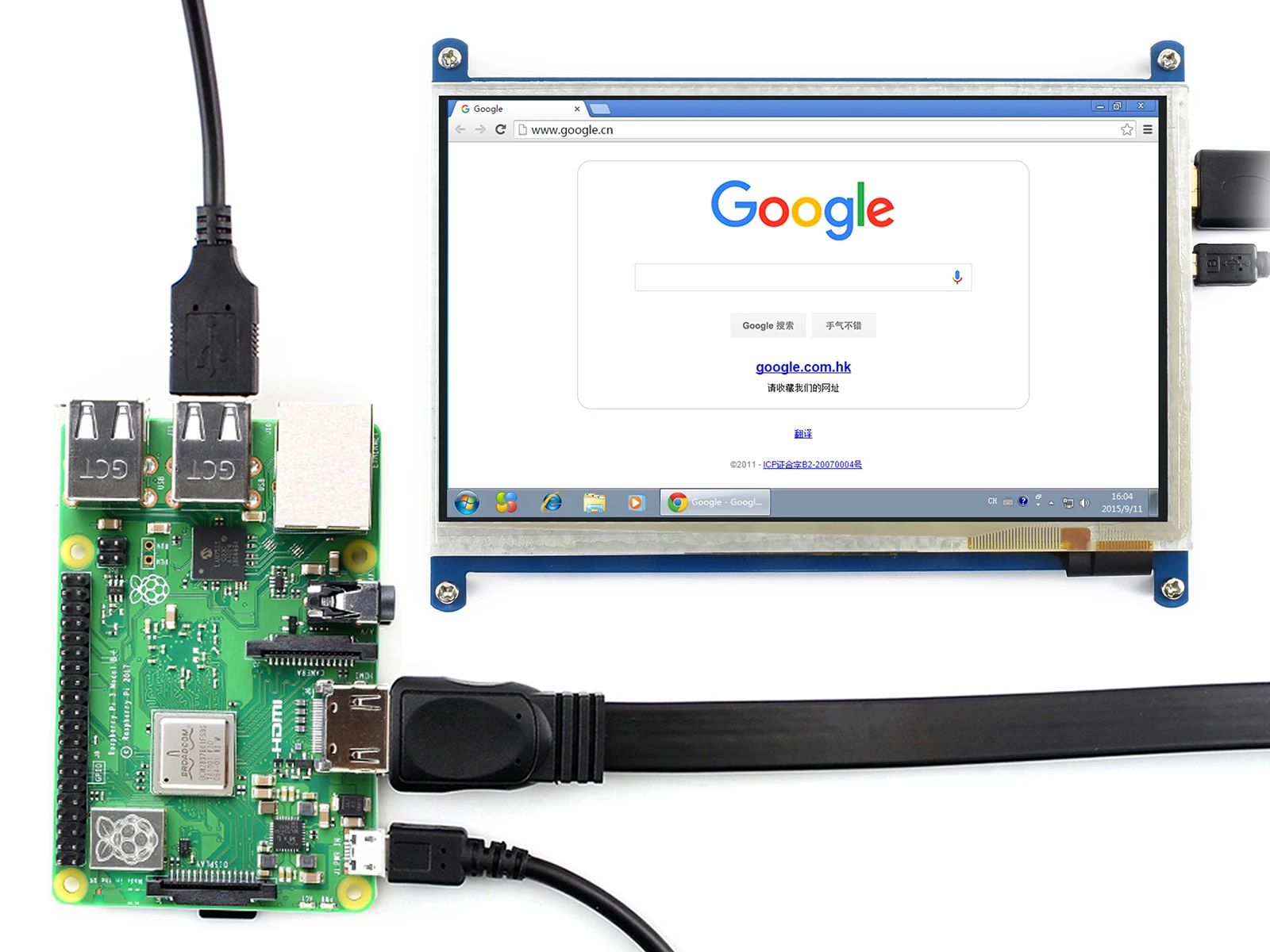 Imagem -04 - Wavesare-tela Touch Capacitiva Hdmi Lcd Tela de Polegadas 800x480 Interface Hdmi para Raspberry pi bb Preto e Banana pi Pro