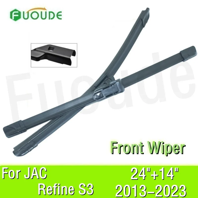 

For JAC Refine S3 Wiper Blade 14"+24" Car Windshield Windscreen Rubber 2013 2014 2015 2016 2017 2018 2019 2021-2023
